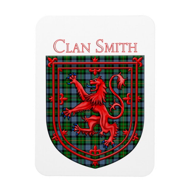 Magnet Flexible Smith Tartan Scottish Plaid Lion Rampant (Vertical)