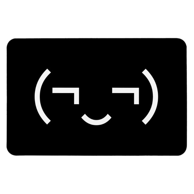 Magnet Flexible Smug Emoticon (‿MD) Kaomoji japonais (Horizontal)