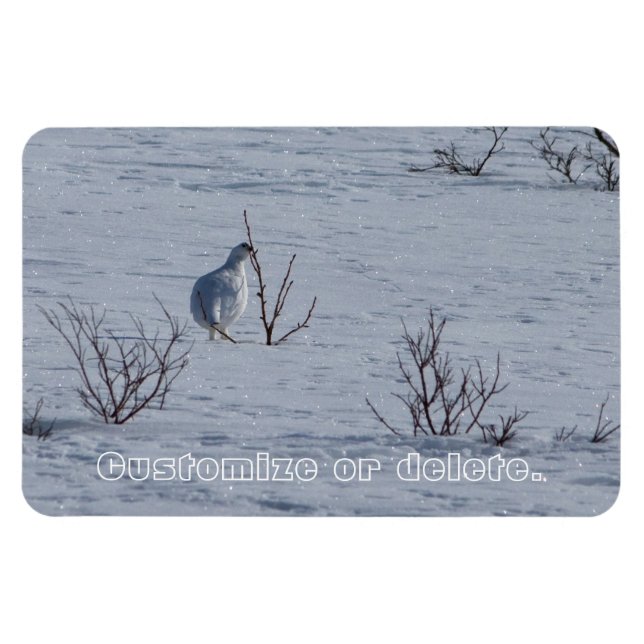 Magnet Flexible Snacking Ptarmigan ; personnalisable (Horizontal)