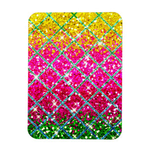 Magnet Flexible Snakeskin rose parties scintillant