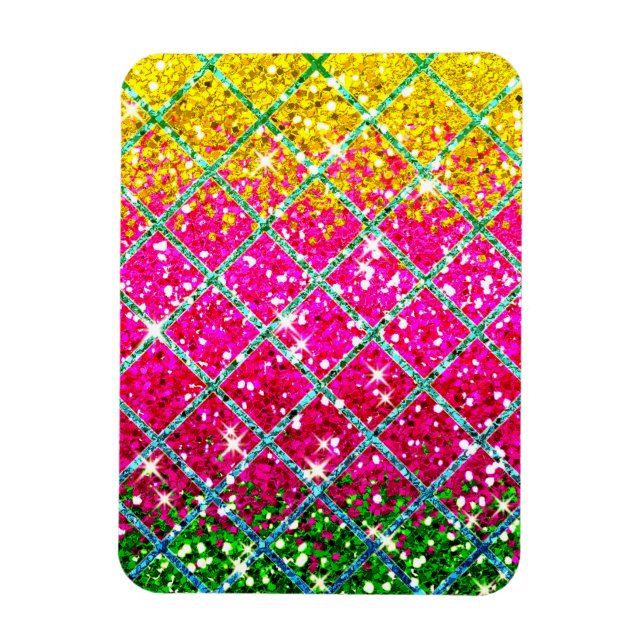 Magnet Flexible Snakeskin rose parties scintillant (Vertical)