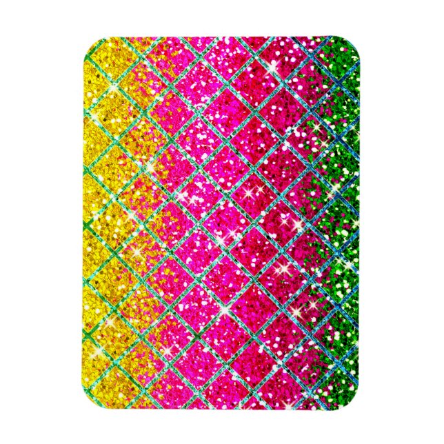 Magnet Flexible Snakeskin rose parties scintillant (Vertical)