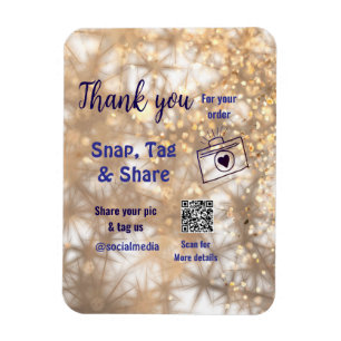 Magnet Flexible Snap tag partager les médias sociaux q r code part