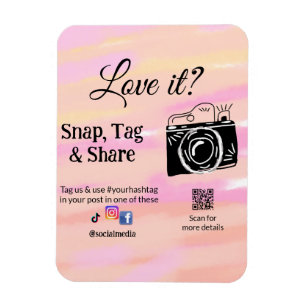 Magnet Flexible snap tag partager media caméra ajouter socials ado