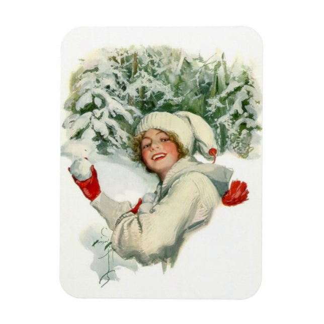Magnet Flexible Snowball Fight (par Harrison Fisher) (Vertical)