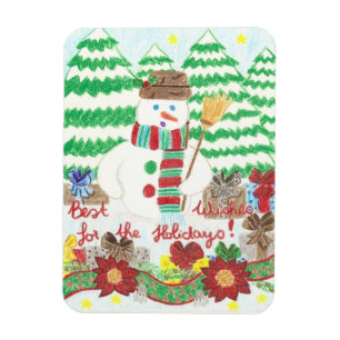 Magnet Flexible Snowman 1 Vacances Premium aimant