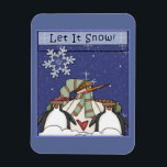 Magnet Flexible Snowman et pingouins<br><div class="desc">Belle conception de Noël fantaisiste. Idéal comme un petit cadeau pour la famille, les amis, les partenaires d'affaires et les clients.</div>