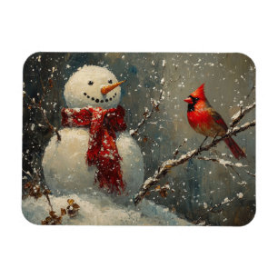 Magnet Flexible Snowman et une peinture cardinale à l'huile Flexib