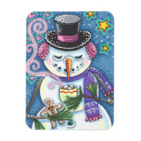 SNOWMAN, GINGERPREAD MAN & MUG OF CHOCOLAT CHAUD