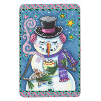 SNOWMAN, GINGERPREAD MAN & MUG OF CHOCOLAT CHAUD