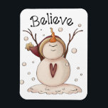 Magnet Flexible Snowman Snowflake hiver Pays Primitif<br><div class="desc">Snowman Snowflake hiver Pays Primitif</div>