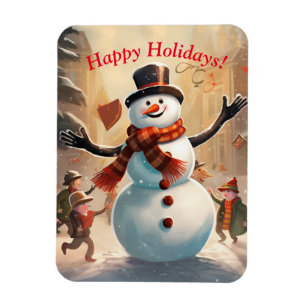 Magnet Flexible "Snowy Delight" Snowman