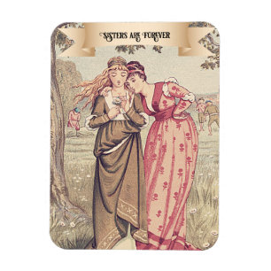 Magnet Flexible Soeurs victoriennes vintages Cute Regency Art