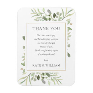 Magnet Flexible Soft Spring Feuille Baby shower de verdure poème