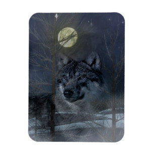 Magnet Flexible Soirée Wolf Spirit Moon