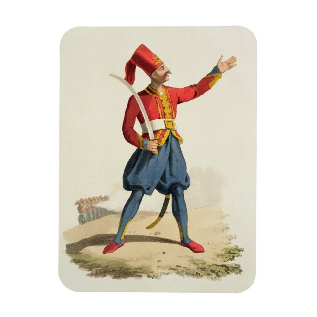 Magnet Flexible Soldat turc, de 'Costumes du Divers Nat (Vertical)