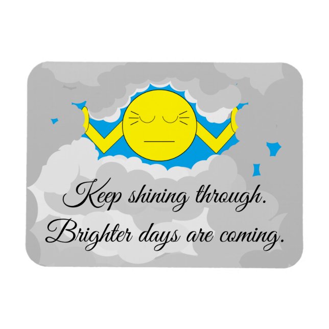 Magnet Flexible Soleil Traversant Les Nuages De Tempête (Horizontal)