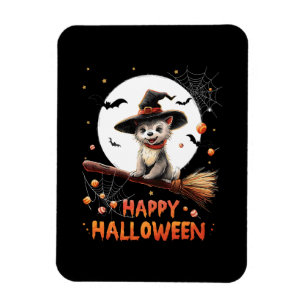Magnet Flexible Sorcière bonbons chien chiot drôle Halloween fantô