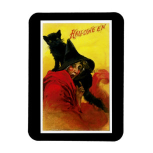 Magnet Flexible Sorcière vintage d'Halloween