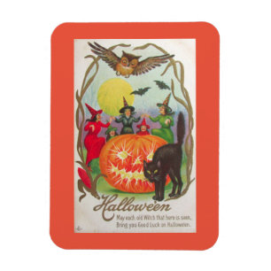 Magnet Flexible Sorcières vintages d'Halloween