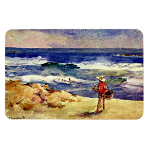 Magnet Flexible Sorolla - Garçon sur le sable, art