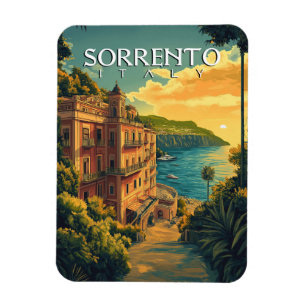 Magnet Flexible Sorrente Italie - Véritable paysage urbain