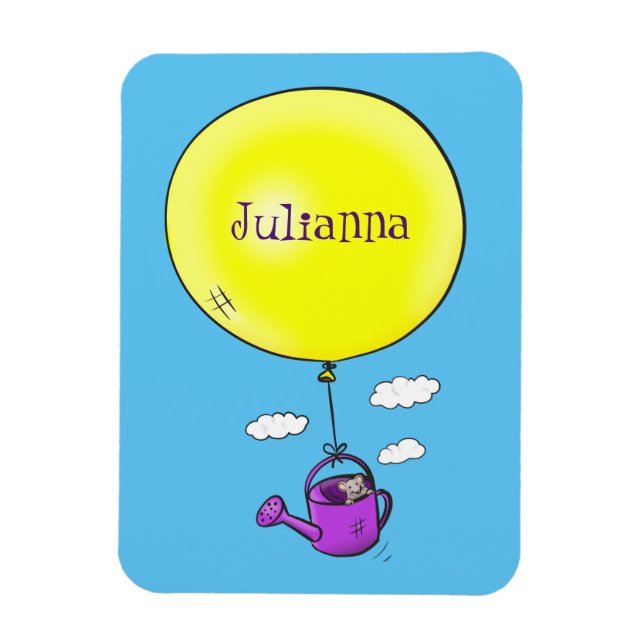 Magnet Flexible Souris mignonne dans la canette d'arrosage avec de (Vertical)
