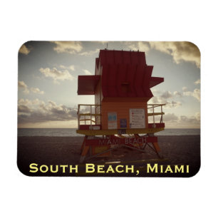 Magnet Flexible South Beach, Miami Lifeguard Stand (Ocean Secourt)