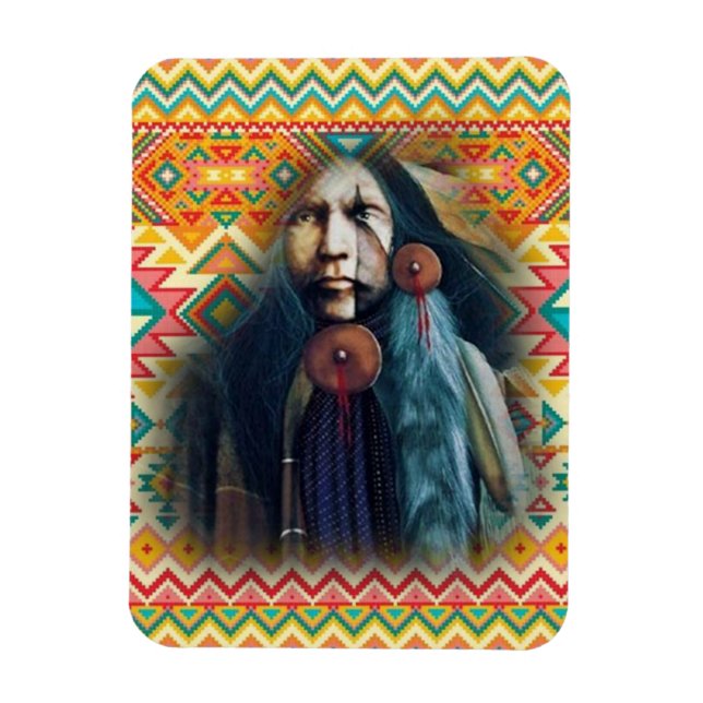 Magnet Flexible Southwest Native American Brave (Vertical)