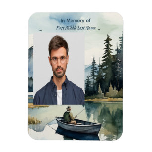 Magnet Flexible Souvenir commémoratif d'un lac de pêche dans un ba