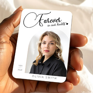 Magnet Flexible Souvenir de deuil Photo Élégante Funérailles Minim