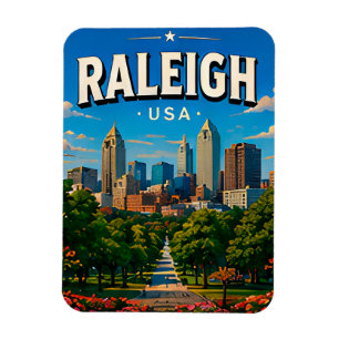 Magnet Flexible Souvenir de Raleigh Caroline du Nord