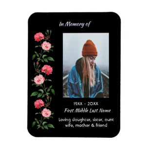 Magnet Flexible Souvenir de souvenir Roses Jardin Fleurs