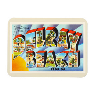 Magnet Flexible Souvenir de Vintage voyage de Delray Beach la