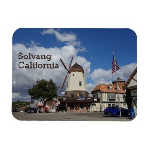 Magnet Flexible Souvenir du moulin à vent danois Solvang Californ