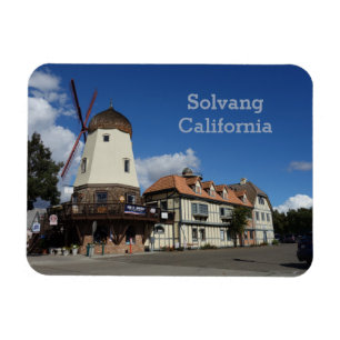 Magnet Flexible Souvenir du moulin à vent danois Solvang Californi