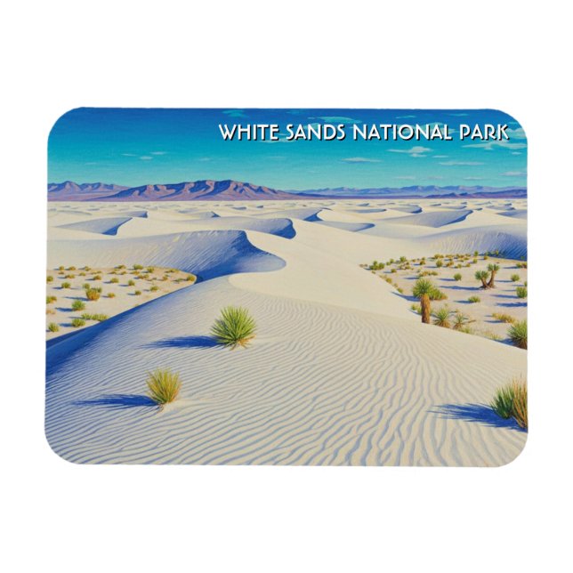 Magnet Flexible Souvenir du Parc national de White Sands (Horizontal)
