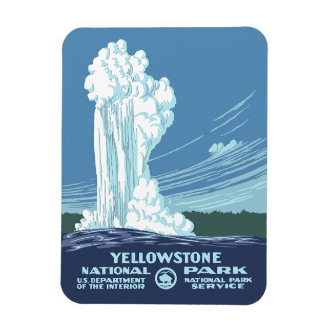 Magnet Flexible Souvenir du parc national de Yellowstone (Vertical)
