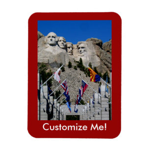 Magnet Flexible Souvenir photo personnalisable Mount Rushmore