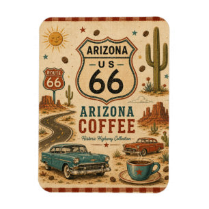 Magnet Flexible Souvenirs du diner Arizona Route 66 Desert