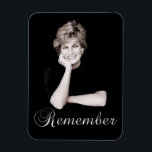 Magnet Flexible Souviens-toi de la princesse Diana<br><div class="desc">pour l'arrière - plan noir uniquement</div>