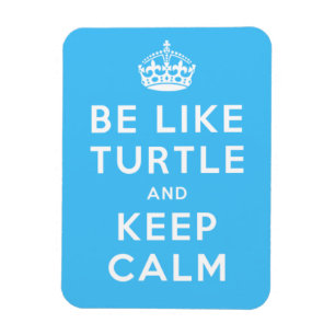 Magnet Flexible Soyez comme la TORTUE et RESTEZ CALME citation ble