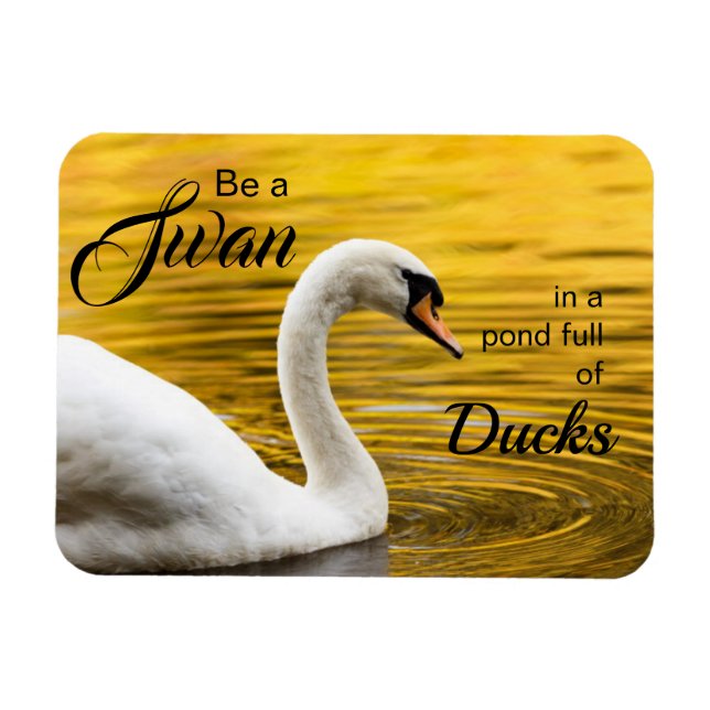 Magnet Flexible Soyez un cygne magnifique citations inspirationnel (Horizontal)