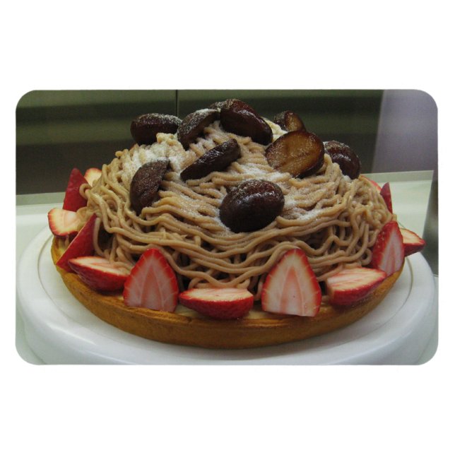 Magnet Flexible Spaghetti japonais et gâteau aux fraises (Horizontal)