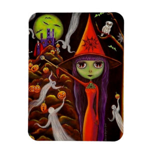 Magnet Flexible Spider Web Witch Big Eye Girl Owl Halloween
