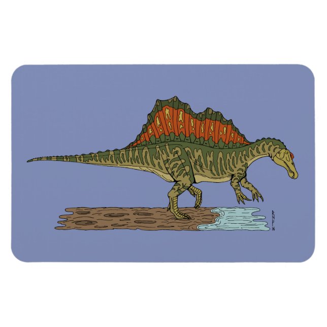 Magnet Flexible Spinosaure de Dinosaure Crétacé (Horizontal)