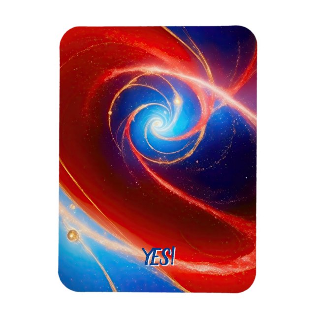 Magnet Flexible Spirale cosmique rouge et bleu (Vertical)