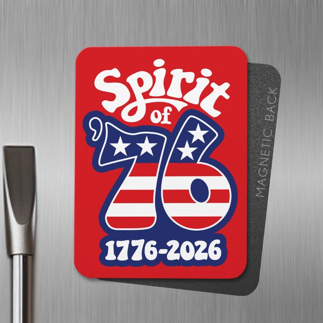 Magnet Flexible Spirit of 76 - Super USA 250 - 1776-2026 (Spirit of 76 Magnet - Celebrate America)