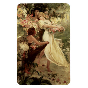 Magnet Flexible Spirit Of Spring par Alphonse Mucha