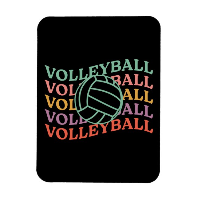 Magnet Flexible Sport de volley-ball rétro (Vertical)